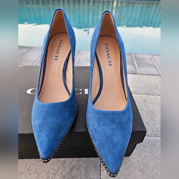Coach 8.5B Blue Suede - Picture 11 of 15